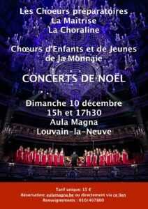 Concert de Noël des chœurs Monnaie