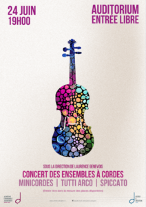 Concert des Ensembles à Cordes: Minicordes, Tutti Arco et Spiccato